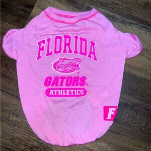Florida Gators Pink Football Pet Shirt